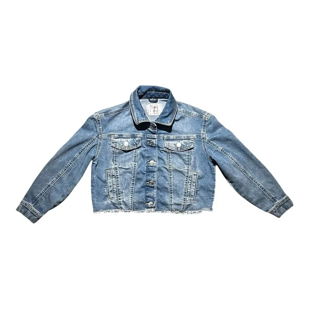 Girls Justice Cropped Denim Jacket – Size 8